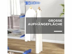 Online Secadora de ropa con ruedas, 3 niveles con alas laterales, acero, (142x55x152 cm) Perchero