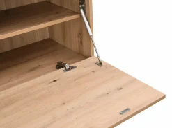 Clearance Vente-unique Secreter con 2 puertas y 3 cajones en MDF y metal, color natural - ERWIN Color natural claro