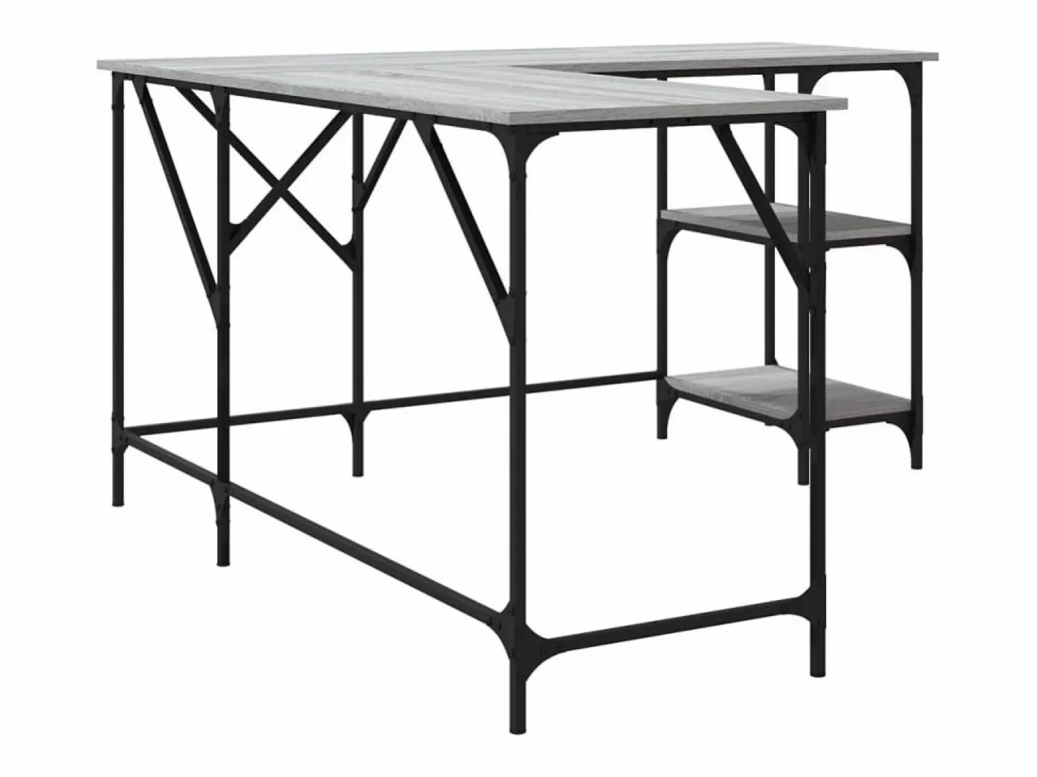 Garden Furniture Selma Escritorio madera de ingeniería Sonoma 139x139x75 cm