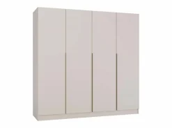 TOPESHOP SENSO - Armario cachemire – 4 puertas – 200×200 cm – Tiradores dorados – Dormitorio