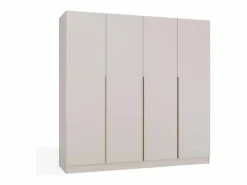 TOPESHOP SENSO - Armario cachemire – 4 puertas – 200×200 cm – Tiradores dorados – Dormitorio