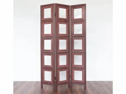 Separador de ambiente 161x93x2 cm paraviento marrón
