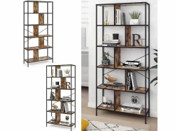 Discount Separador de ambientes madera antigua 80x30x180 fyrk Estantería