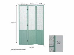 Outlet Separador de ambientes 170x120x2 cm Turquesa Estilo campestre Azul turquesa / Blanco