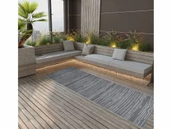 Garden Furniture Seran Alfombra de exterior ARAKIL antracita 80x250 cm PP