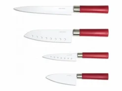 New Basic Set 4 cuchillos Cecotec Santoku con recubrimiento cerámico Transparente