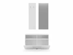 Calicosy SET 3 piezas con pequeño mueble, perchero de pared y espejo Dama - H165 cm