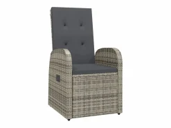 Clearance Clicnbuy Set comedor de jardín 5 piezas con cojines ratán sintético Gris