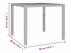 Clearance Clicnbuy Set comedor de jardín 5 piezas con cojines ratán sintético Gris