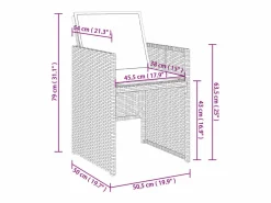 Sale Set comedor de jardín 5 piezas y cojines ratán sintético marrón Salones De Jardín