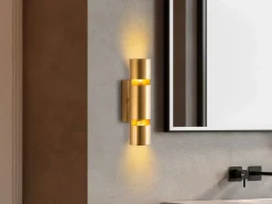 Online Set de 2 apliques de pared de metal - Alt. 30 x D. 8 cm - LYORA Aplique Para Pared