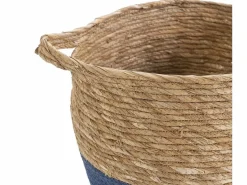 Sale VS Venta-stock Set de 3 cestas Anxo de fibra natural con asas, /natural Azul