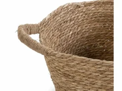 Hot VS Venta-stock Set de 3 cestas Icia de fibra natural con asas Marru00f3n