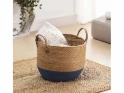 Set de 3 cestas Tecla de fibra natural con asas, /natural Accesorios De Almacenaje|Cesta
