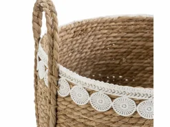 Hot Set de 3 cestas Yasmina de fibra natural con asas, /natural Accesorios De Almacenaje|Cesta