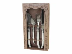 Sale Set de 24 cubiertos Rustic Amefa acero inoxidable blanco Marfil