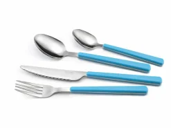 Clearance Set de 24 cubiertos Tonic Pradel mango remachado acero inoxidable azul Azul turquesa