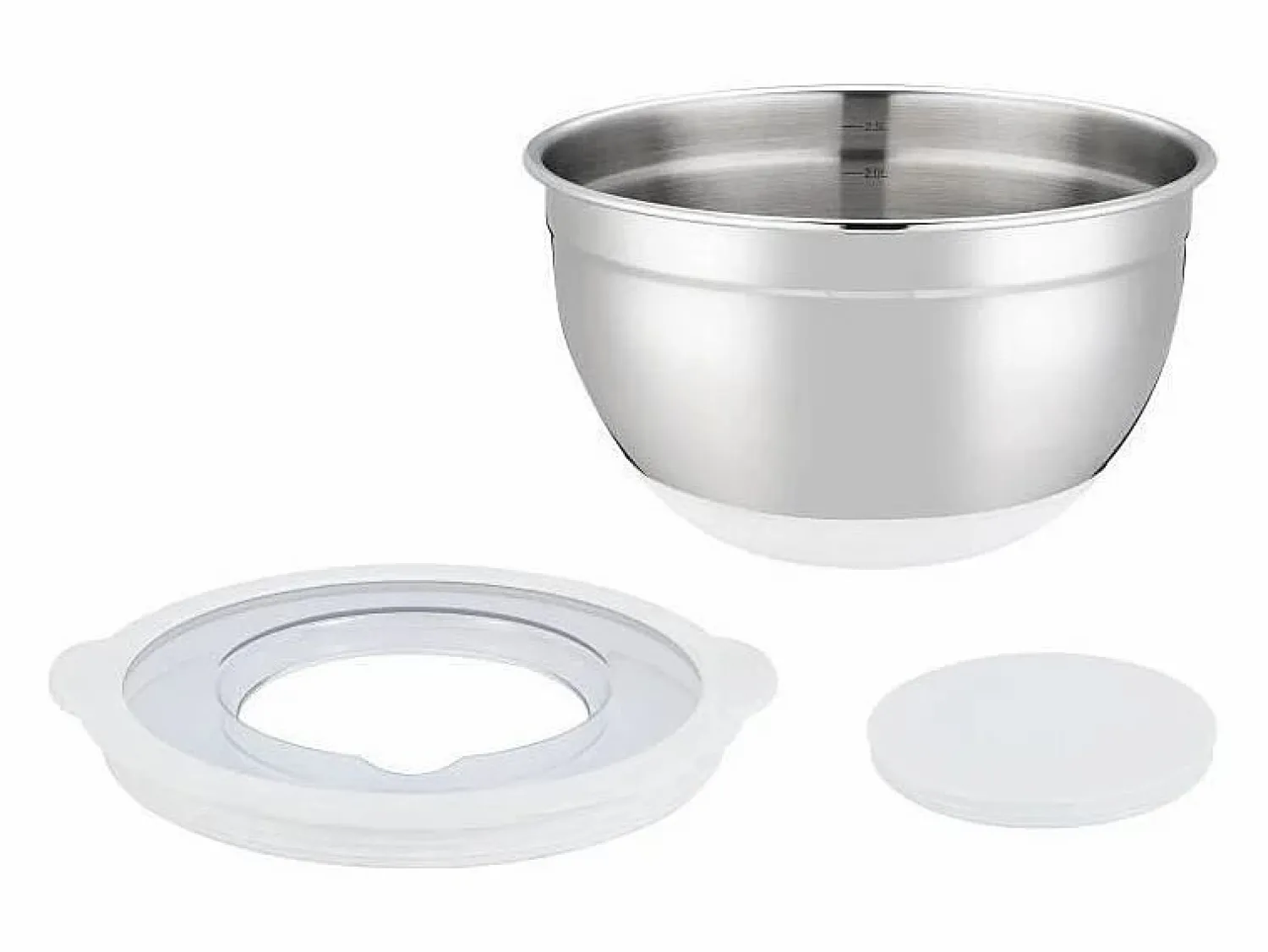 Sale Arthur Martin Set de 3 ensaladeras de acero inoxidable 16-24 cm con tapas herméticas y base antideslizante de silicona Multicolor