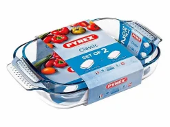 Hot Pyrex Set de 2 fuentes para horno Classic rectangular 2,9L/3,8L Transparente
