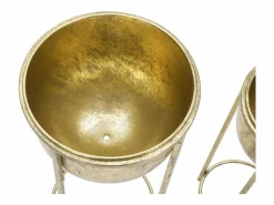 Clearance Set de 2 maceteros metálicos s Lumai para plantas Macetero