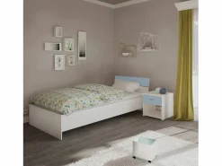 Best Set de 2 mesitas de noche haaus Leco, 1 cajón, Blanco/, 40 x 35 x 40 cm Muebles Niño
