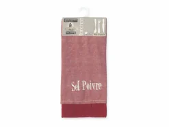 Outlet Set de 2 paños de cocina en algodón SEL y pimiento , bordado 50x70 cm Mantelería|Mantelería