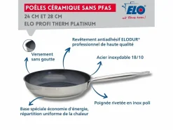 Online Set de 3 Sartenes Inox 18/10 DUR® Profi Therm Platinum Ø24-28-32 cm Sin PFAS Para Todo Tipo de Fuegos Inducción Material Y Utensilios De Cocina