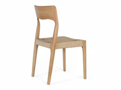 New Set de 2 sillas fabricadas en madera de caucho Estatua
