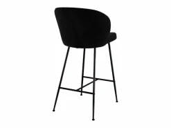 Hot Rendez-Vous Déco Set de 2 sillas para isla de cocina en tejido bouclé 66 cm - Groom Negro