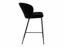 Hot Rendez-Vous Déco Set de 2 sillas para isla de cocina en tejido bouclé 66 cm - Groom Negro