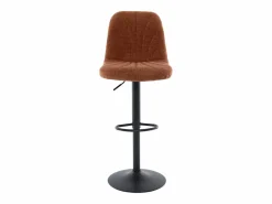 Vente-unique Set de 2 taburetes de bar de tela y metal - Altura ajustable - - LASANDRIA