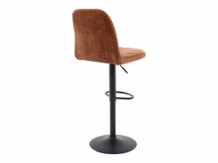 Vente-unique Set de 2 taburetes de bar de tela y metal - Altura ajustable - - LASANDRIA