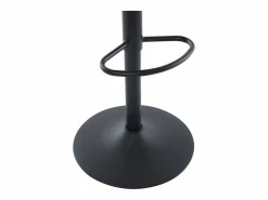 Outlet Set de 2 taburetes de bar de tela texturizada y metal - Altura ajustable - - LARANZA Muebles De Bar|Taburete Alto
