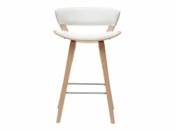 Online Miliboo Set de 2 taburetes de cocina de diseño con madera clara 65 cm SYRAH Blanco