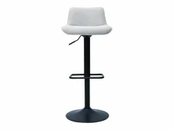 Sale Miliboo Set de 2 taburetes de cocina regulables y giratorios 360º de tejido efecto aterciopelado y metal BOOST Beige