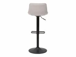 Sale Miliboo Set de 2 taburetes de cocina regulables y giratorios 360º de tejido efecto aterciopelado y metal BOOST Beige
