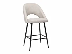 New Miliboo Set de 2 taburetes de cocina efecto aterciopelado texturizado 65 cm COSETTE Beige