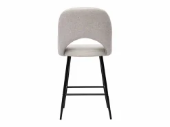 New Miliboo Set de 2 taburetes de cocina efecto aterciopelado texturizado 65 cm COSETTE Beige