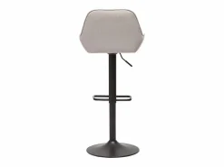 Miliboo Set de 2 taburetes de cocina ajustable de tela y metal negro RONNIE