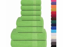 vidaxl Set de 8 toallas Ariel 360 gramos algodón