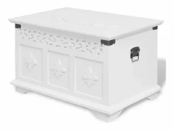 vidaxl Set de baúles de almacenamiento 2 unidades Blanco