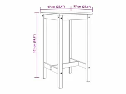 vidaxl Set de bar 5 piezas madera maciza de pino
