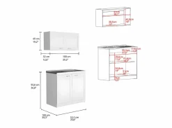 Online Set de Cocina Zurich, con Mueble Inferior y Superior Cocina Completa