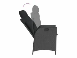 Best Set de comedor de jardín 7 piezas y cojines ratán sintético Comedores De Jardín