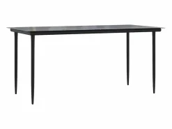 Hot Clicnbuy Set de comedor de jardín 7 piezas y cojines ratán sintético Negro