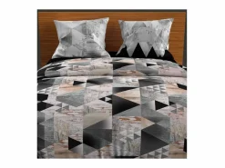 Soleil d'ocre Set de fundas nórdicas 240X220 cm ANTRACITA NÓRDICA, 100% algodón
