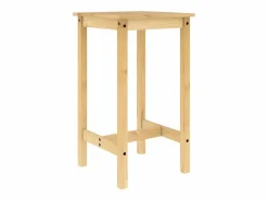 vidaxl Set de mesa alta y taburetes de bar 3 pzas madera maciza pino