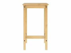vidaxl Set de mesa alta y taburetes de bar 3 pzas madera maciza pino