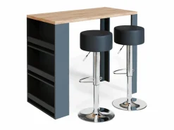 Vicco Set de mesa de bar roble 57x117x106