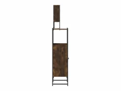 vidaxl Set de muebles baño 3 pzas madera contrachapada roble ahumado